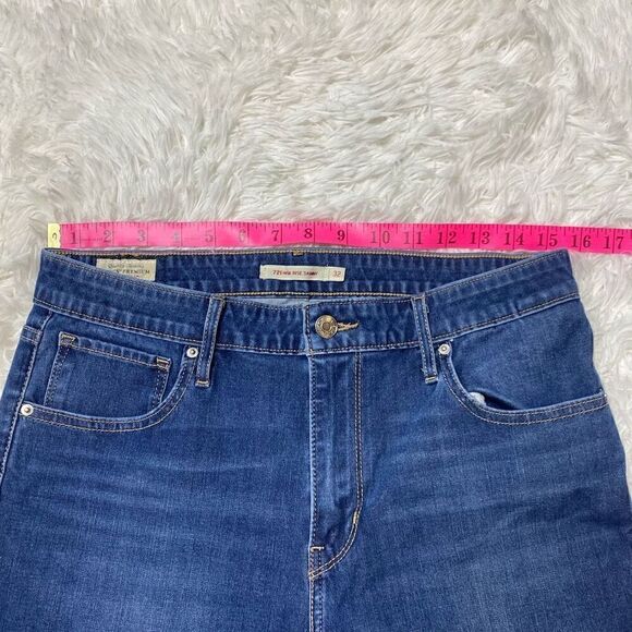 Levis 721 High Rise Skinny Jeans Size 32 Ankle Zipper 27" Inseam Cotton Stretchy - Picture 6 of 10